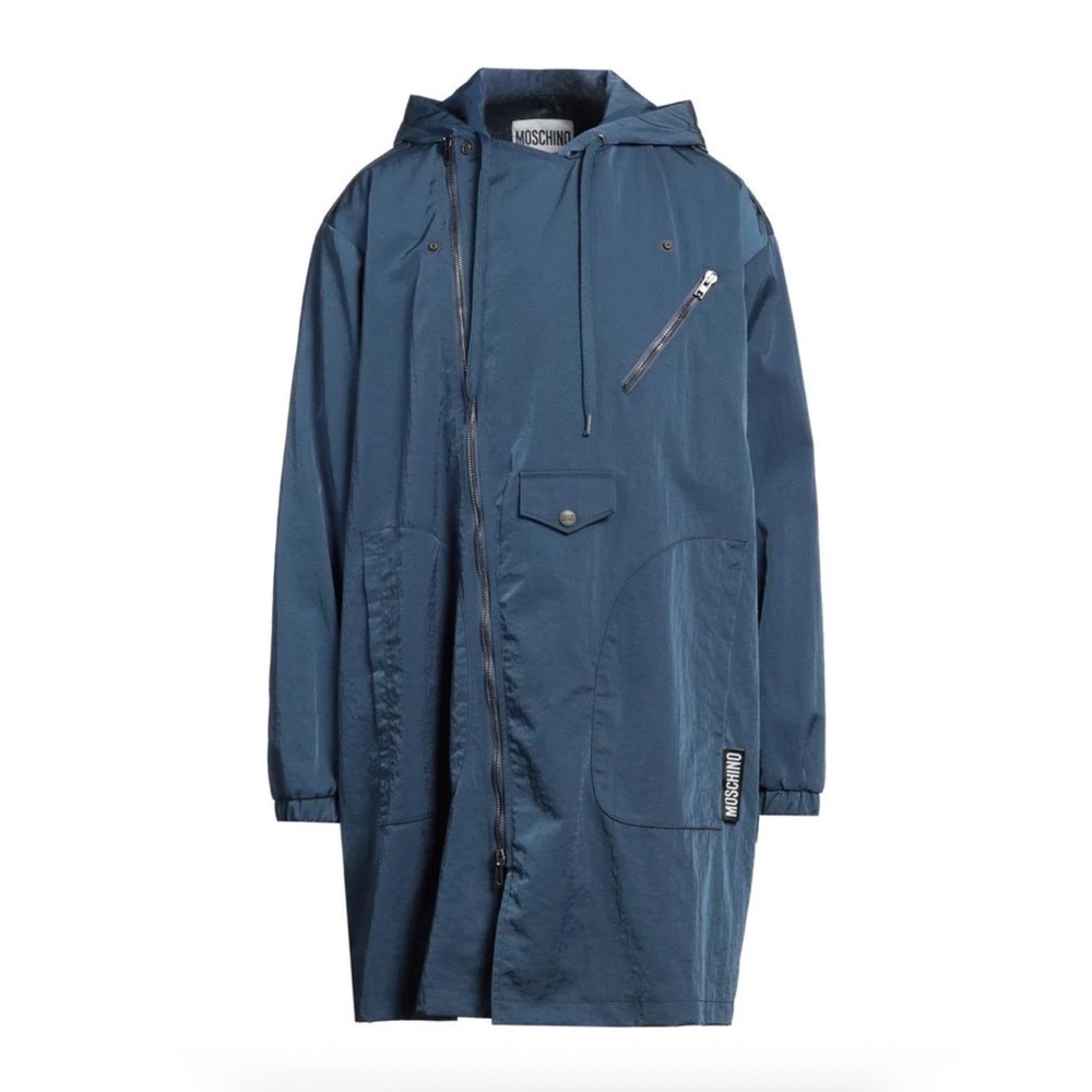 Moschino Long Rain Jacket Blue